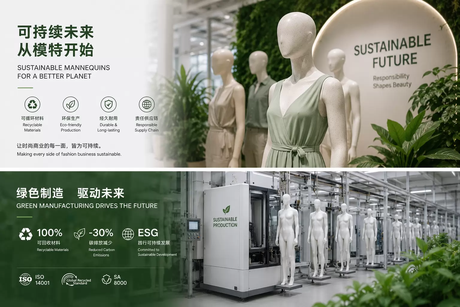 El comercio minorista sostenible está remodelando la industria del maniquí