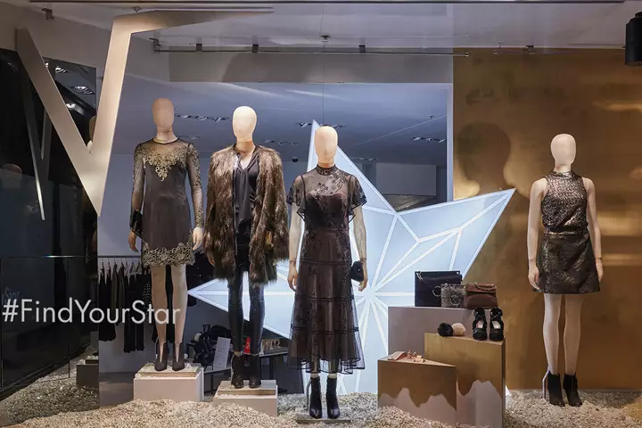 Karen Millen Christmas windows 2016 por StudioXAG, Londres – Reino Unido