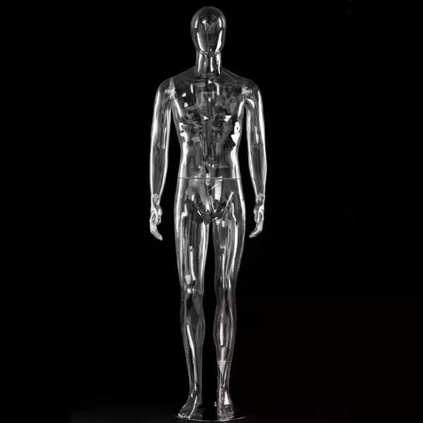 Maniquíes masculinos transparentes: cómo el diseño claro cambia los expositores minoristas
